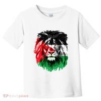 Flag Of Palestine Lion Face Palestine Flag Toddler T-Shirt thumb 0