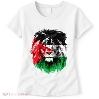 Flag Of Palestine Lion Face Palestine Flag Women's T-Shirt thumb 0