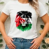 Flag Of Palestine Lion Face Palestine Flag Women's T-Shirt thumb 2
