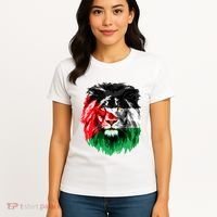 Flag Of Palestine Lion Face Palestine Flag Women's T-Shirt thumb 4