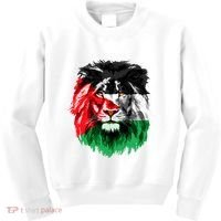Flag Of Palestine Lion Face Palestine Flag Kids Sweatshirt thumb 0