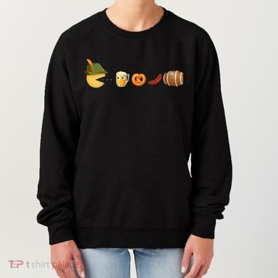 Funny Oktoberfest Pac Man Game Women's Sweatshirt