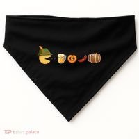 Funny Oktoberfest Pac Man Game USA-Made Doggie Bandana thumb 0