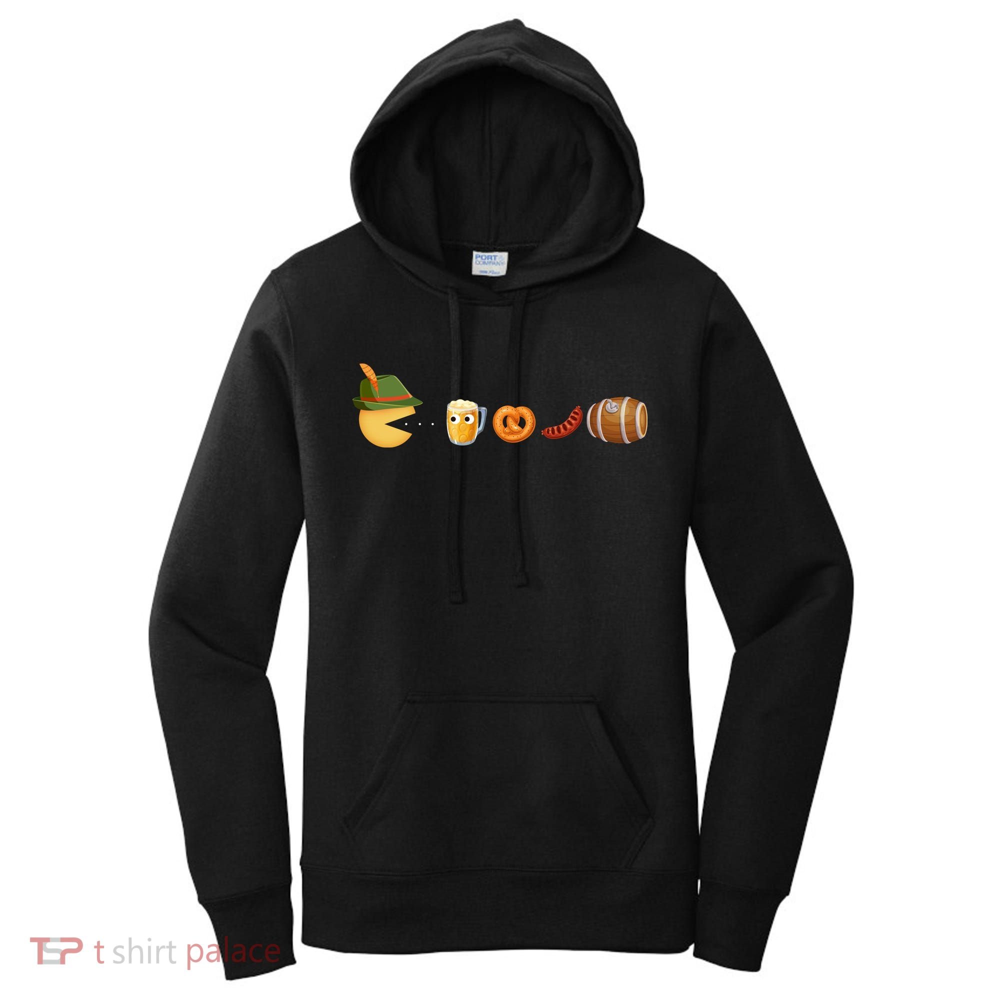 Funny Oktoberfest Pac Man Game Women's Hoodie