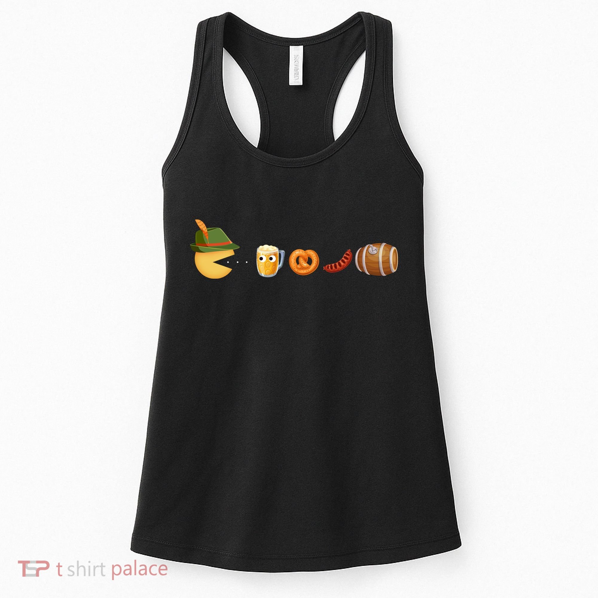 Funny Oktoberfest Pac Man Game Women's Tank Top