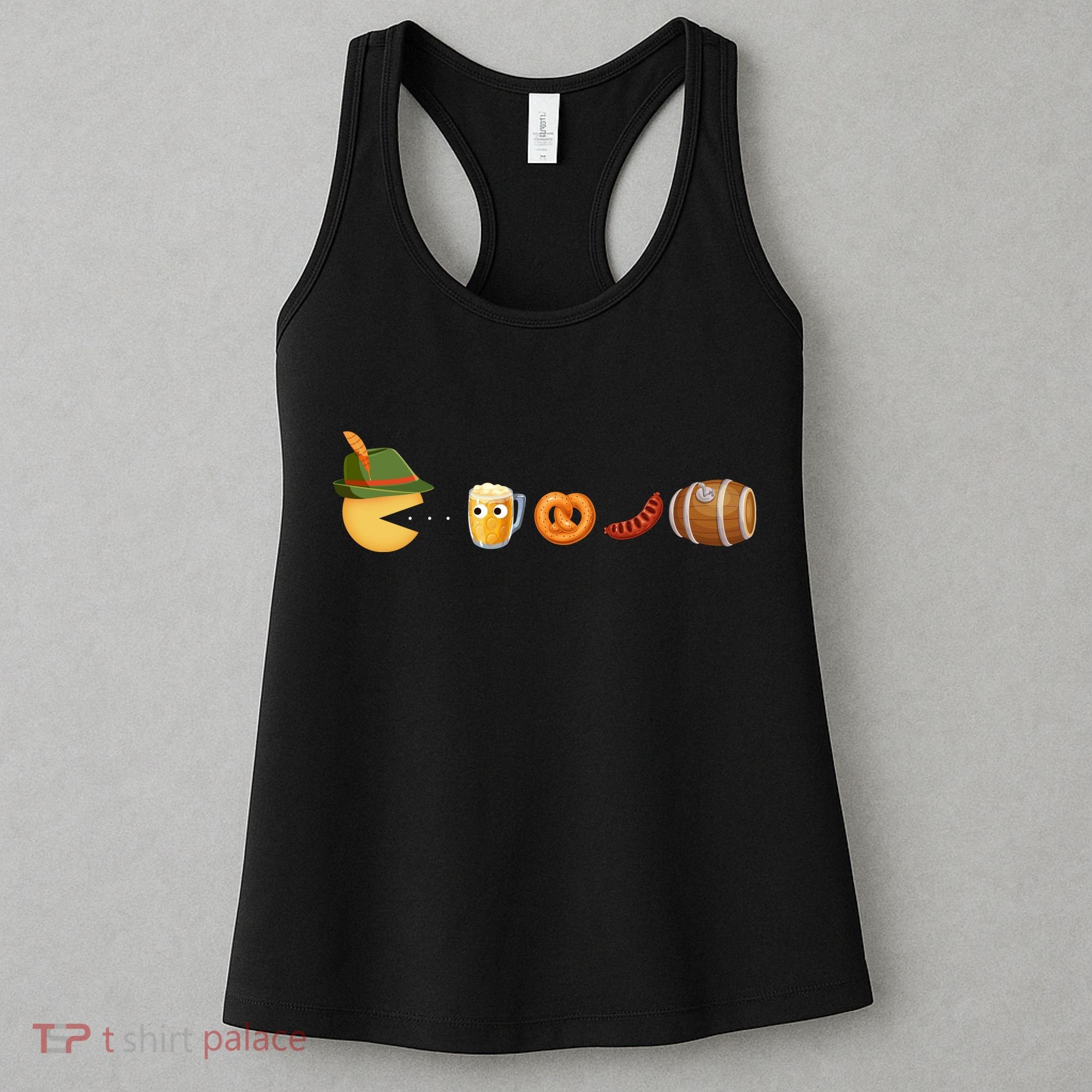 Funny Oktoberfest Pac Man Game Women's Tank Top