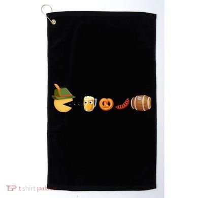 Funny Oktoberfest Pac Man Game Golf Towel