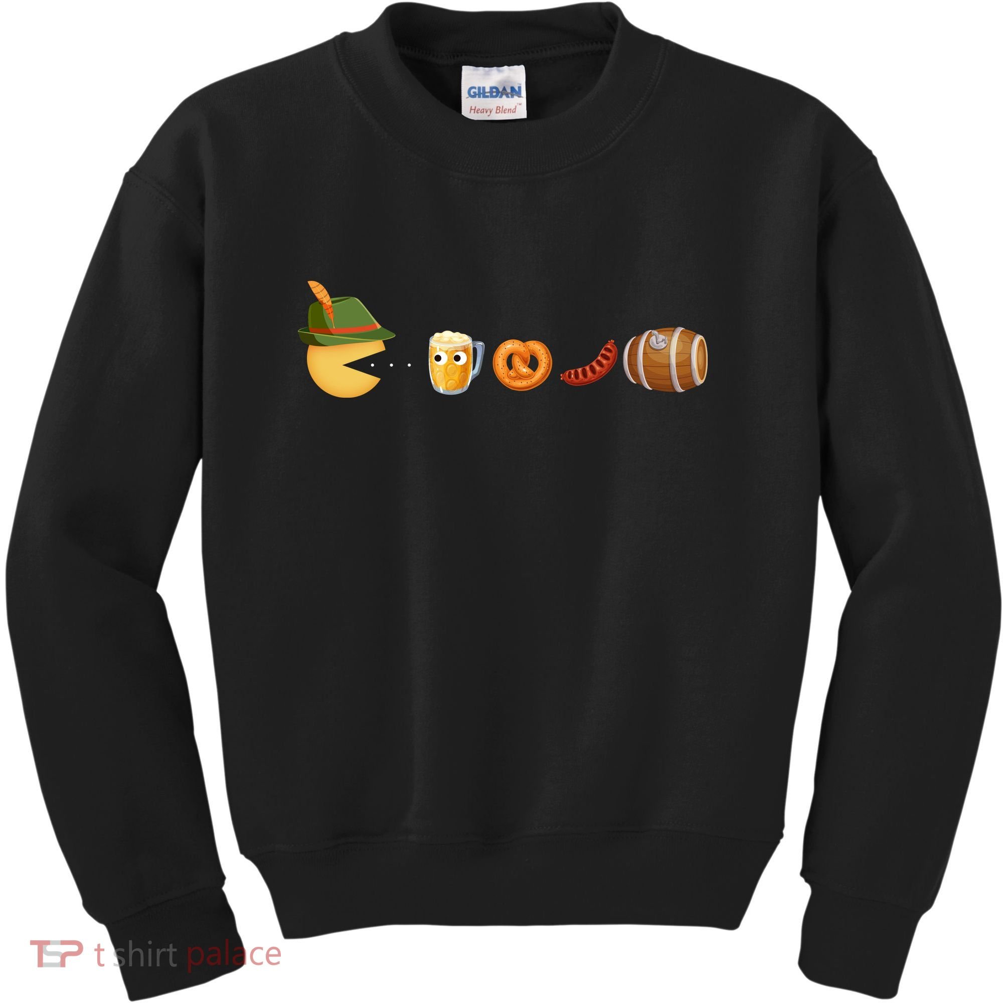 Funny Oktoberfest Pac Man Game Kids Sweatshirt