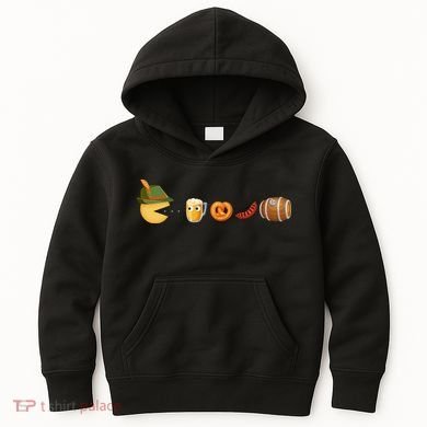 Funny Oktoberfest Pac Man Game Kids Hoodie