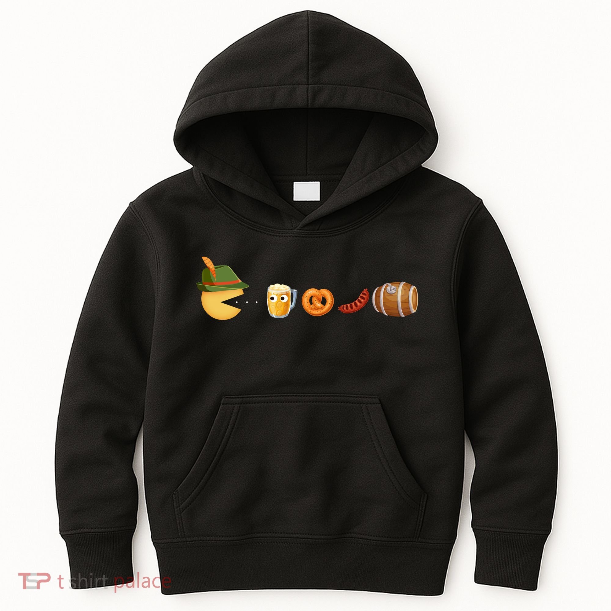 Funny Oktoberfest Pac Man Game Kids Hoodie