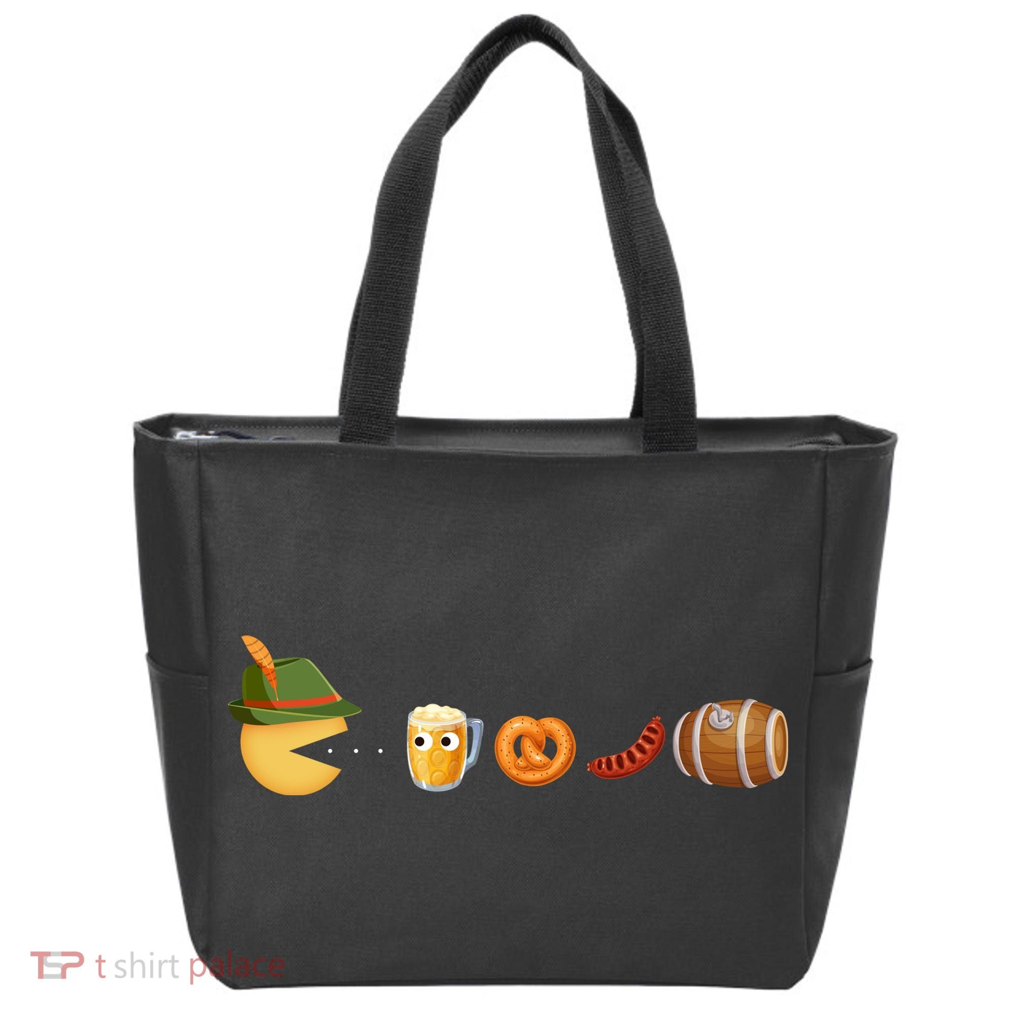 Funny Oktoberfest Pac Man Game Tote Bag