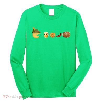 Funny Oktoberfest Pac Man Game Long Sleeve Shirt