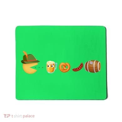 Funny Oktoberfest Pac Man Game Mousepad