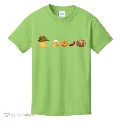 Funny Oktoberfest Pac Man Game Kids T-Shirt
