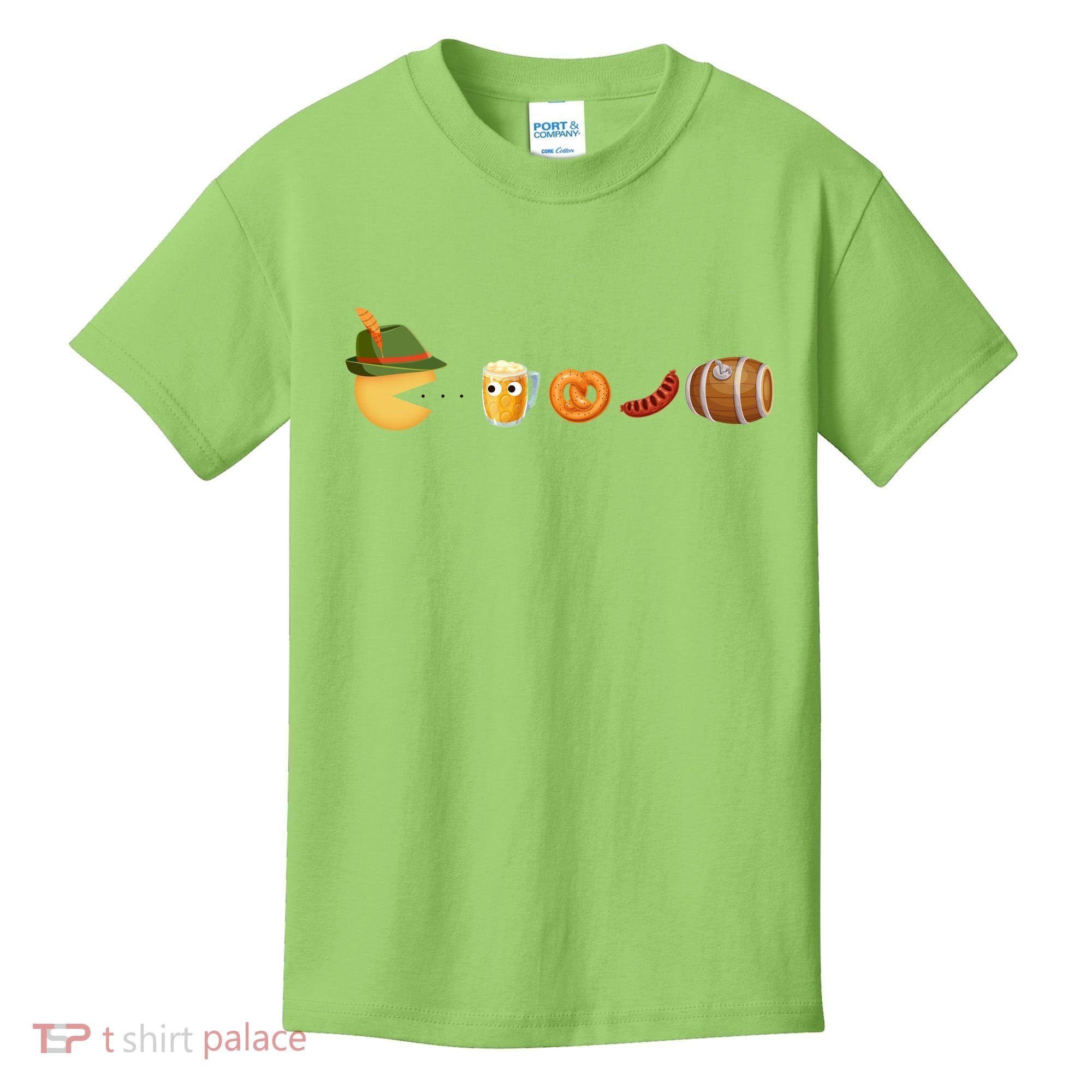Funny Oktoberfest Pac Man Game Kids T-Shirt