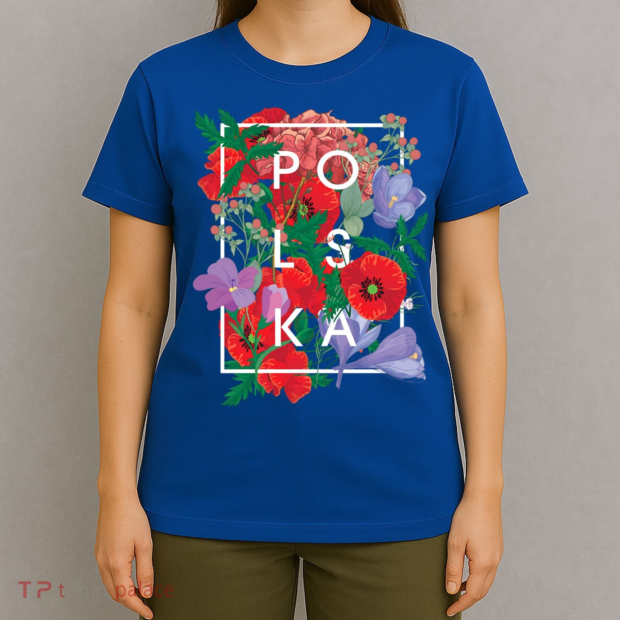 Flowers Of Poland Word Art Gift Polska Polish Pride Cool Gift T-Shirt