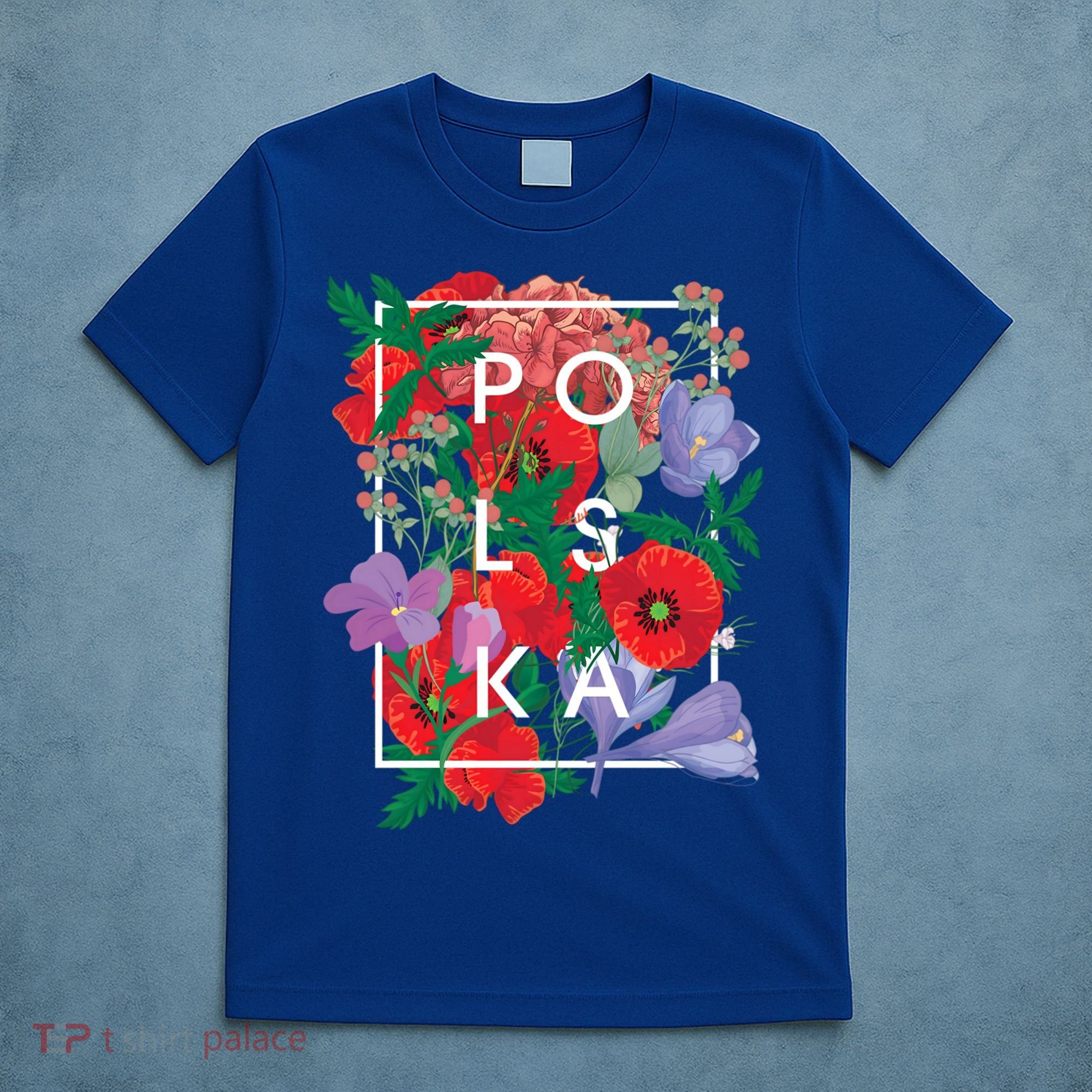 Flowers Of Poland Word Art Gift Polska Polish Pride Cool Gift T-Shirt