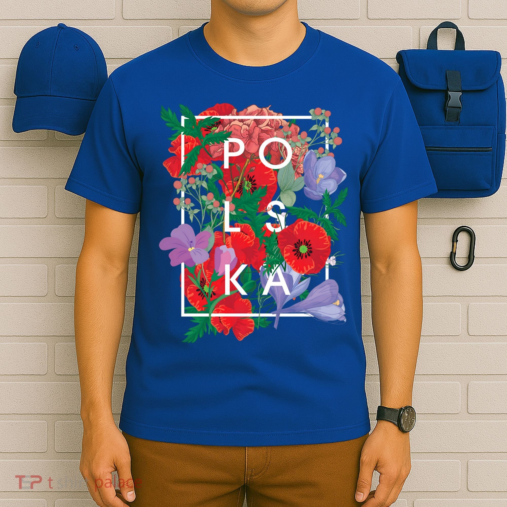 Flowers Of Poland Word Art Gift Polska Polish Pride Cool Gift T-Shirt