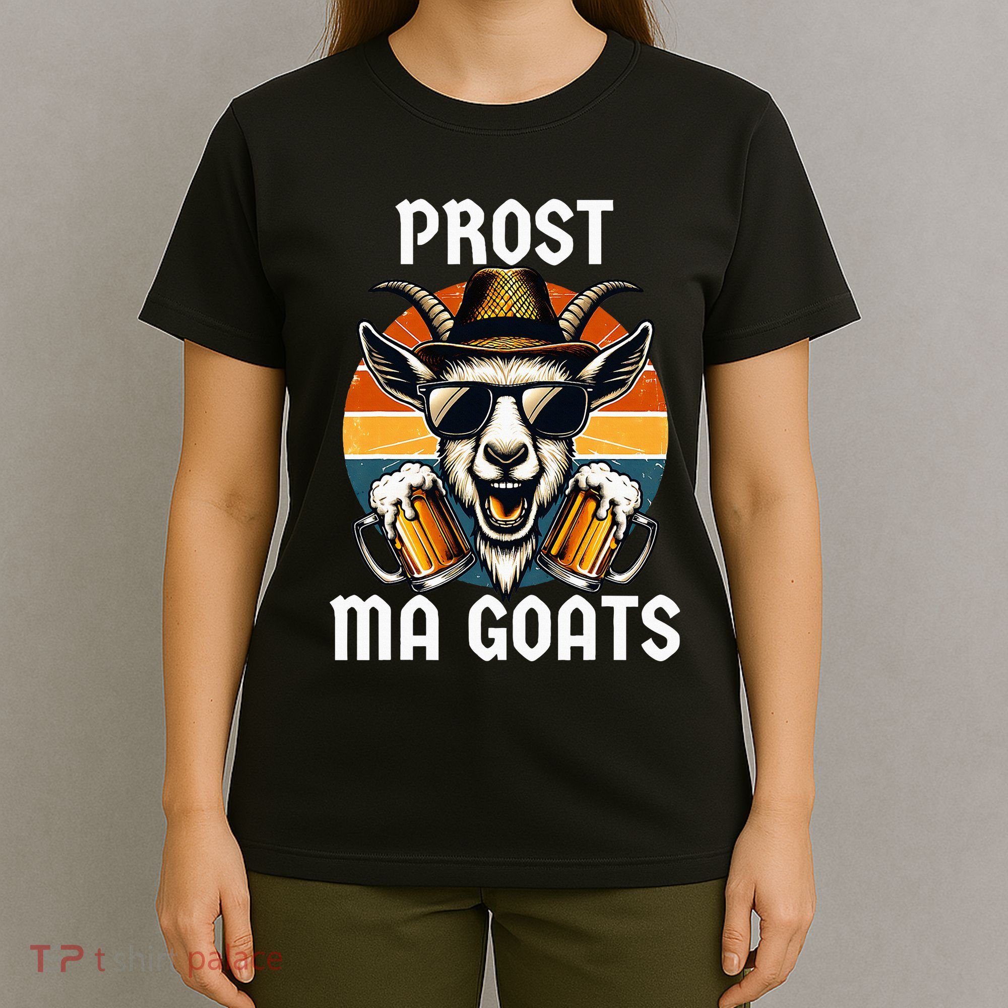 Funny Oktoberfest Prost Ma Goats Beer Festival T-Shirt