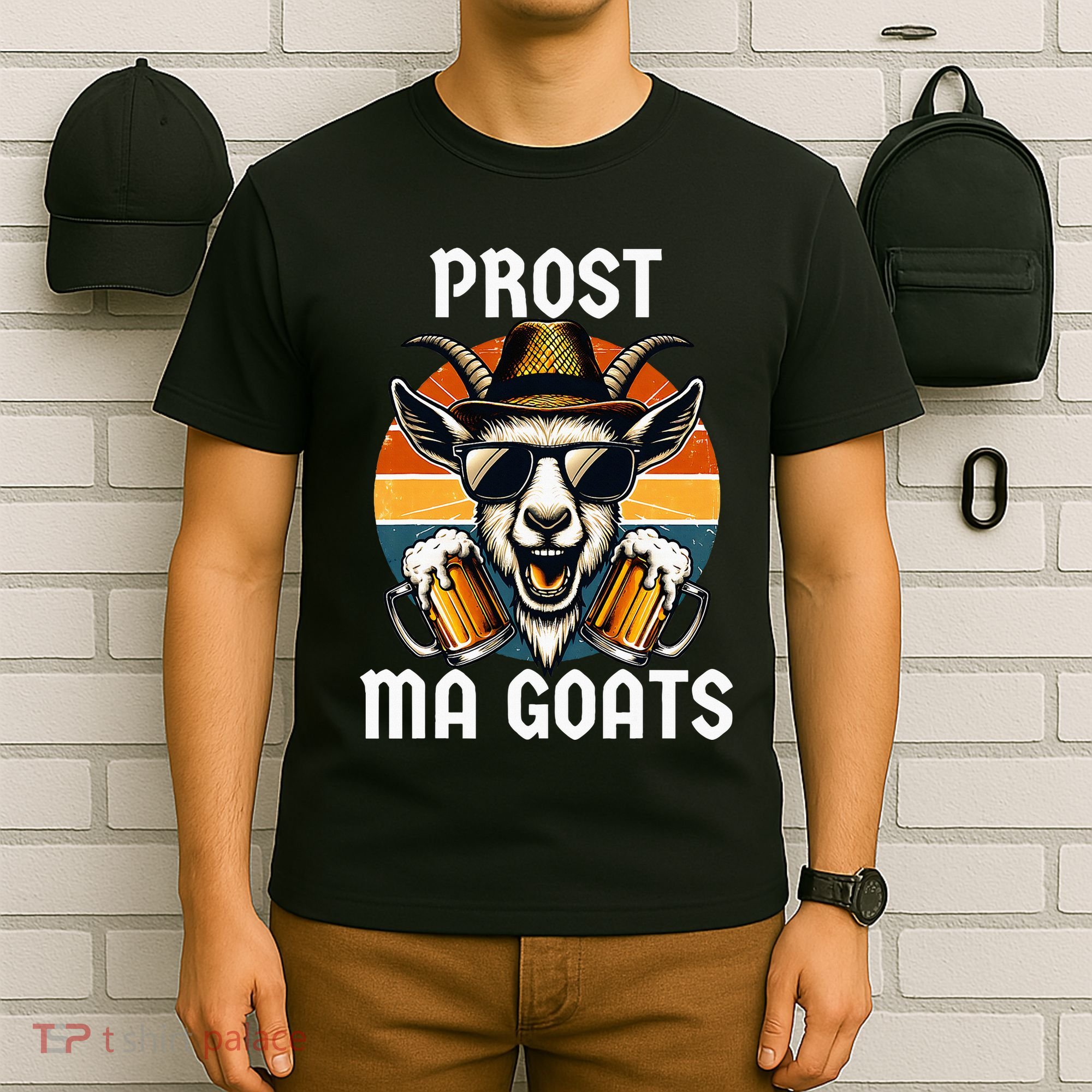 Funny Oktoberfest Prost Ma Goats Beer Festival T-Shirt