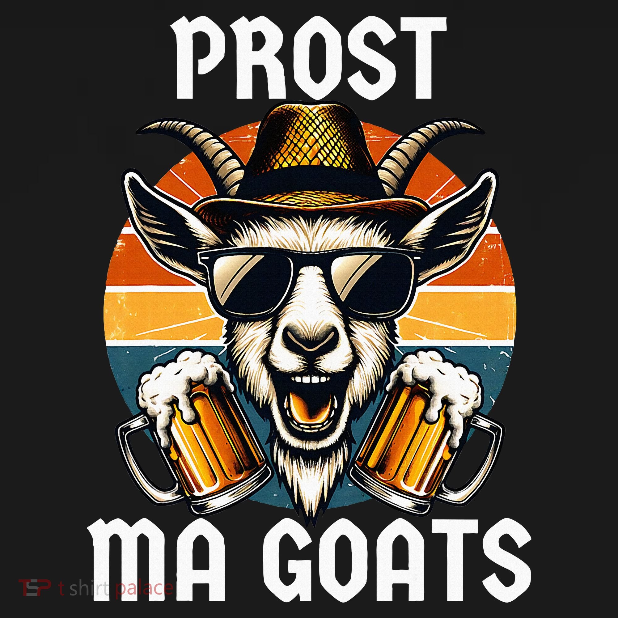 Funny Oktoberfest Prost Ma Goats Beer Festival Bucket Hat