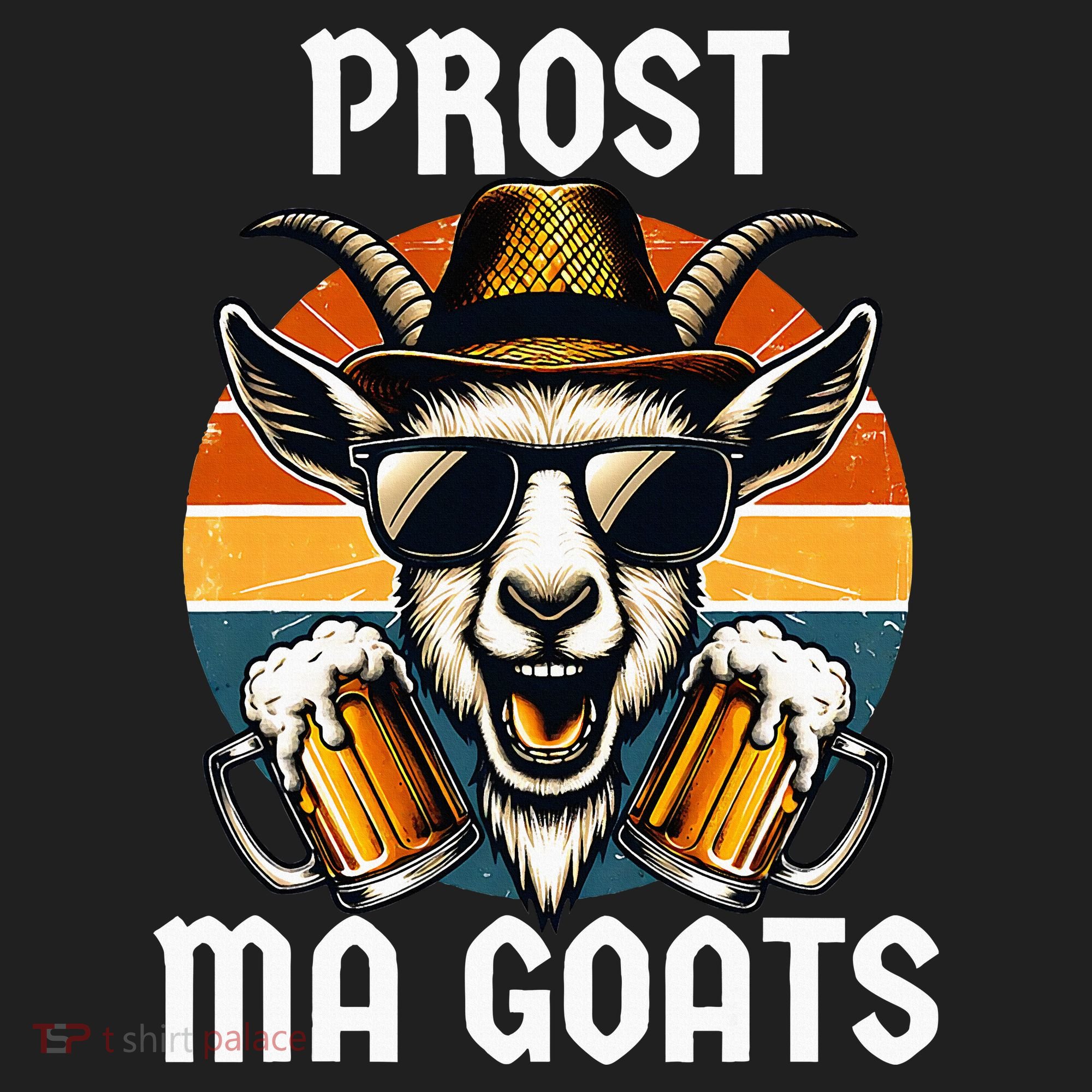 Funny Oktoberfest Prost Ma Goats Beer Festival Beanie