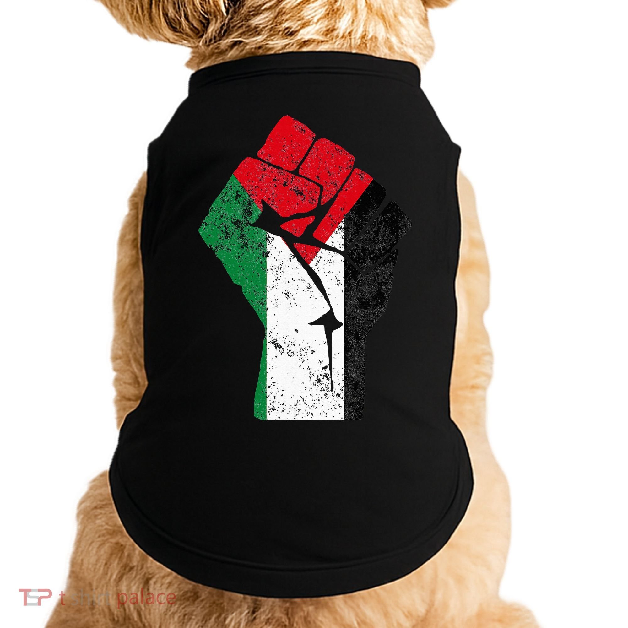Fist of Palestine Free Palestine Doggie Tank