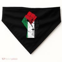 Fist of Palestine Free Palestine USA-Made Doggie Bandana thumb 0