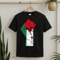 Fist of Palestine Free Palestine T-Shirt thumb 2