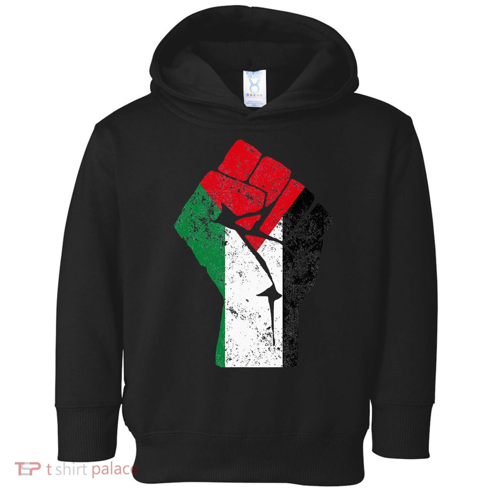 Fist of Palestine Free Palestine Toddler Hoodie