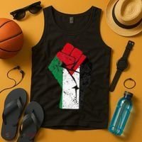 Fist of Palestine Free Palestine Tank Top thumb 4
