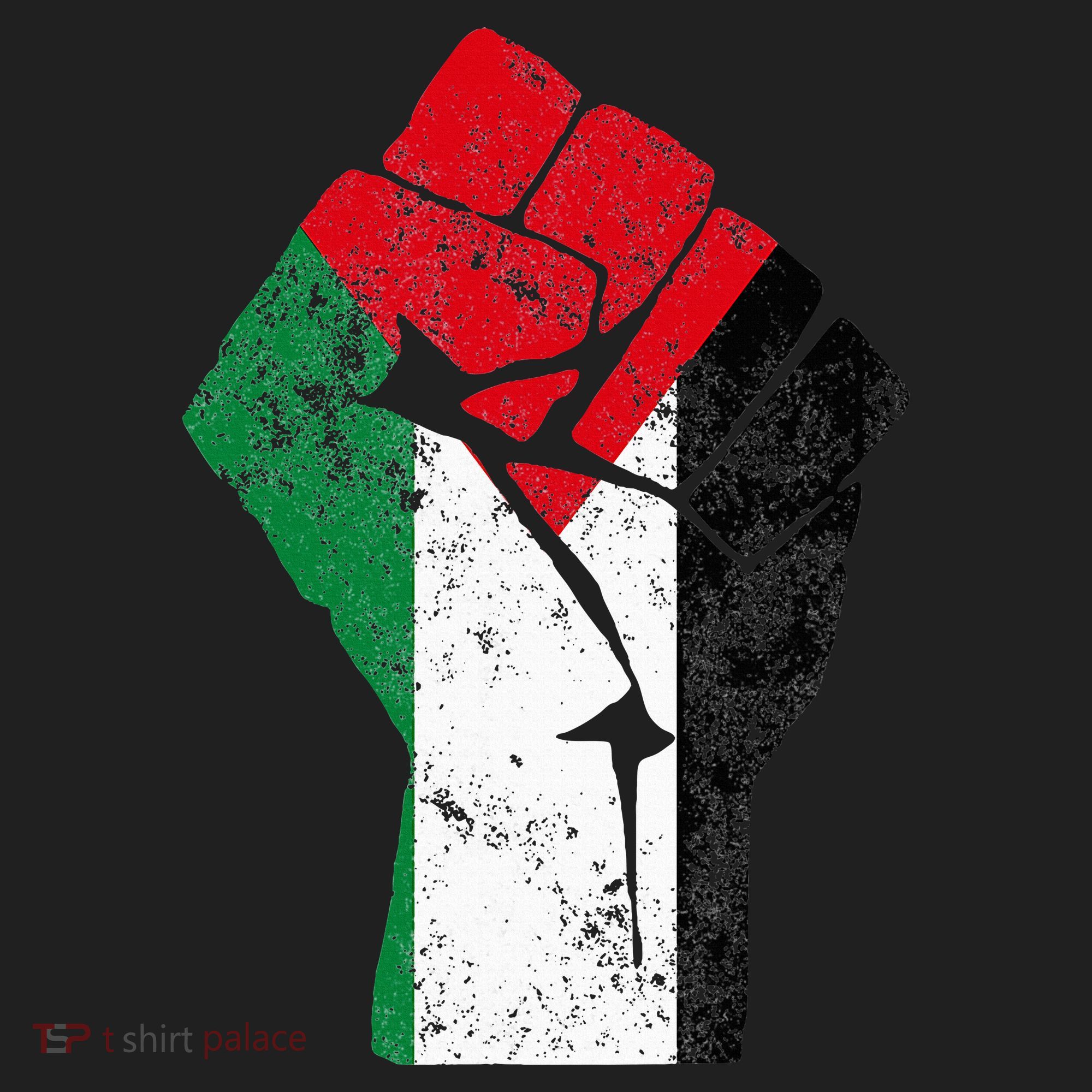 Fist of Palestine Free Palestine Golf Towel