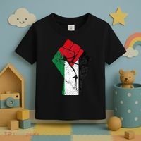 Fist of Palestine Free Palestine Toddler T-Shirt thumb 3