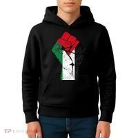 Fist of Palestine Free Palestine Kids Hoodie thumb 4