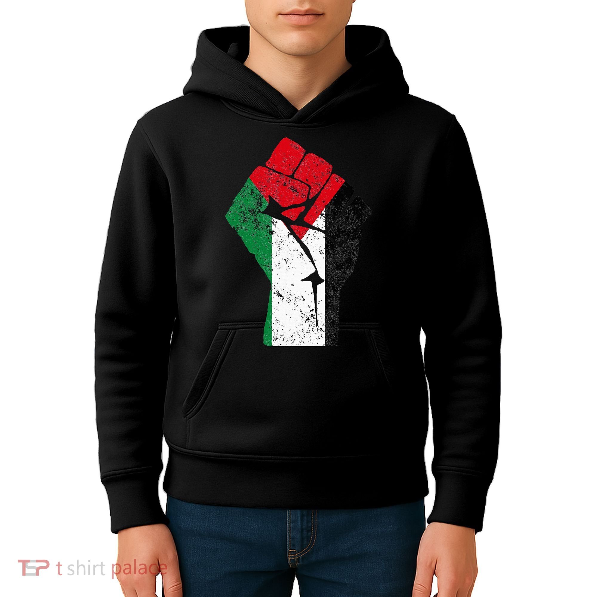 Fist of Palestine Free Palestine Kids Hoodie