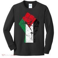 Fist of Palestine Free Palestine Kids Long Sleeve Shirt thumb 0