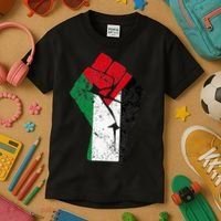 Fist of Palestine Free Palestine Kids T-Shirt thumb 3