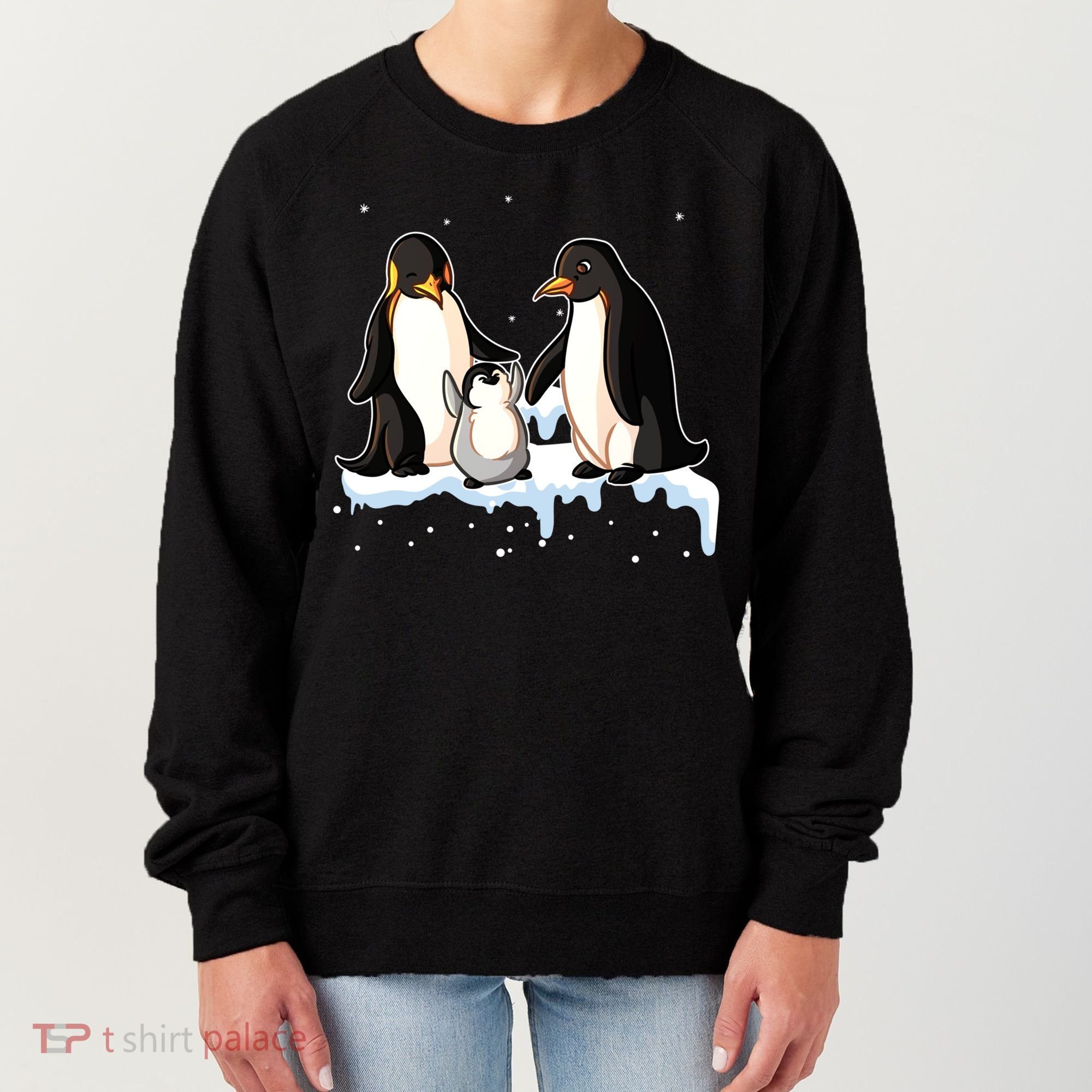 Family Of Penguin Funny Gift Women's Sweatshirt