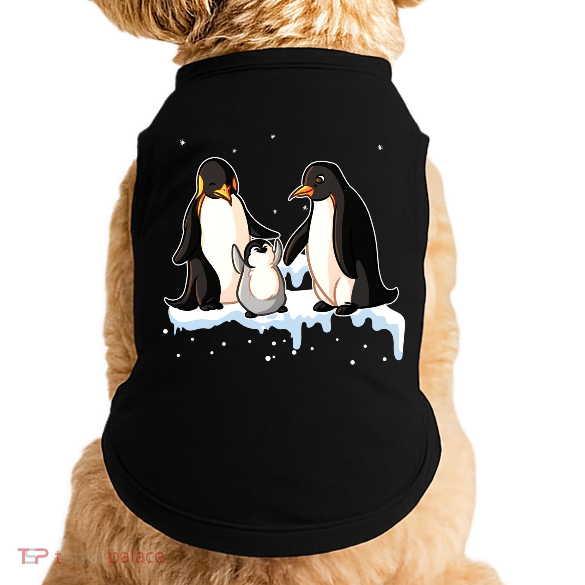 Family Of Penguin Funny Gift Doggie Tank