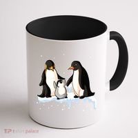 Family Of Penguin Funny Gift Coffee Mug thumb 1