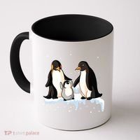 Family Of Penguin Funny Gift Coffee Mug thumb 0