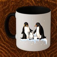 Family Of Penguin Funny Gift Coffee Mug thumb 2