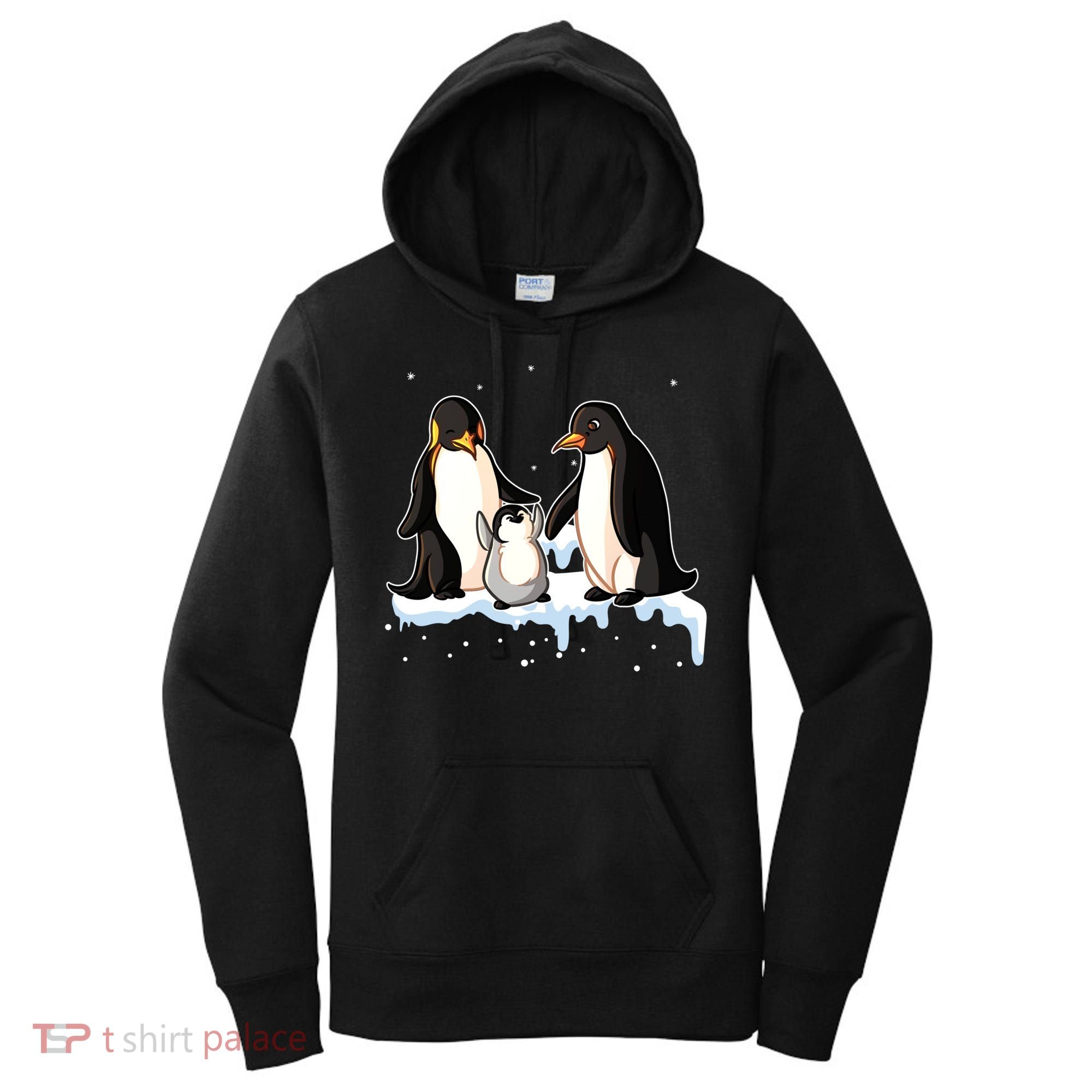 Family Of Penguin Funny Gift Women's Hoodie