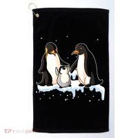 Family Of Penguin Funny Gift Golf Towel thumb 0