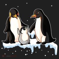 Family Of Penguin Funny Gift Golf Towel thumb 3
