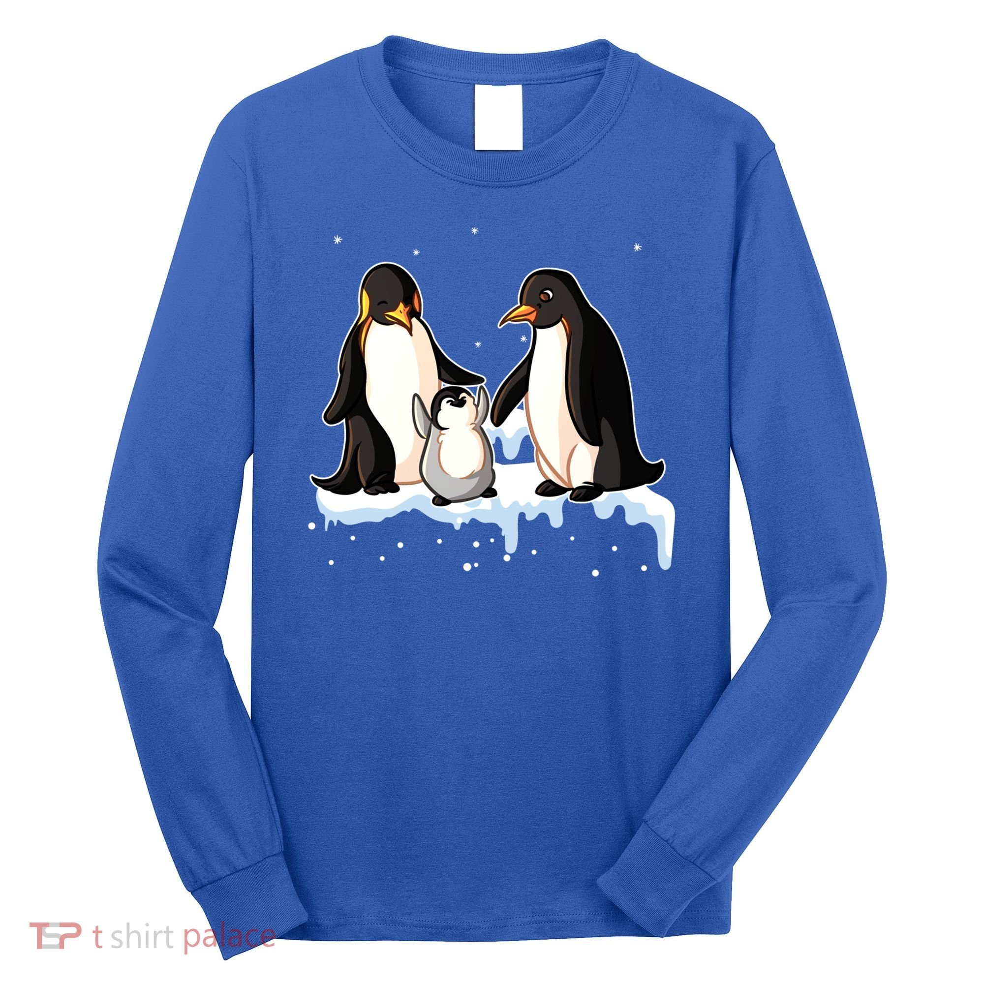 Family Of Penguin Funny Gift Long Sleeve Shirt