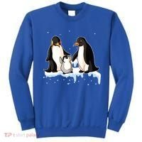 Family Of Penguin Funny Gift Sweatshirt thumb 0