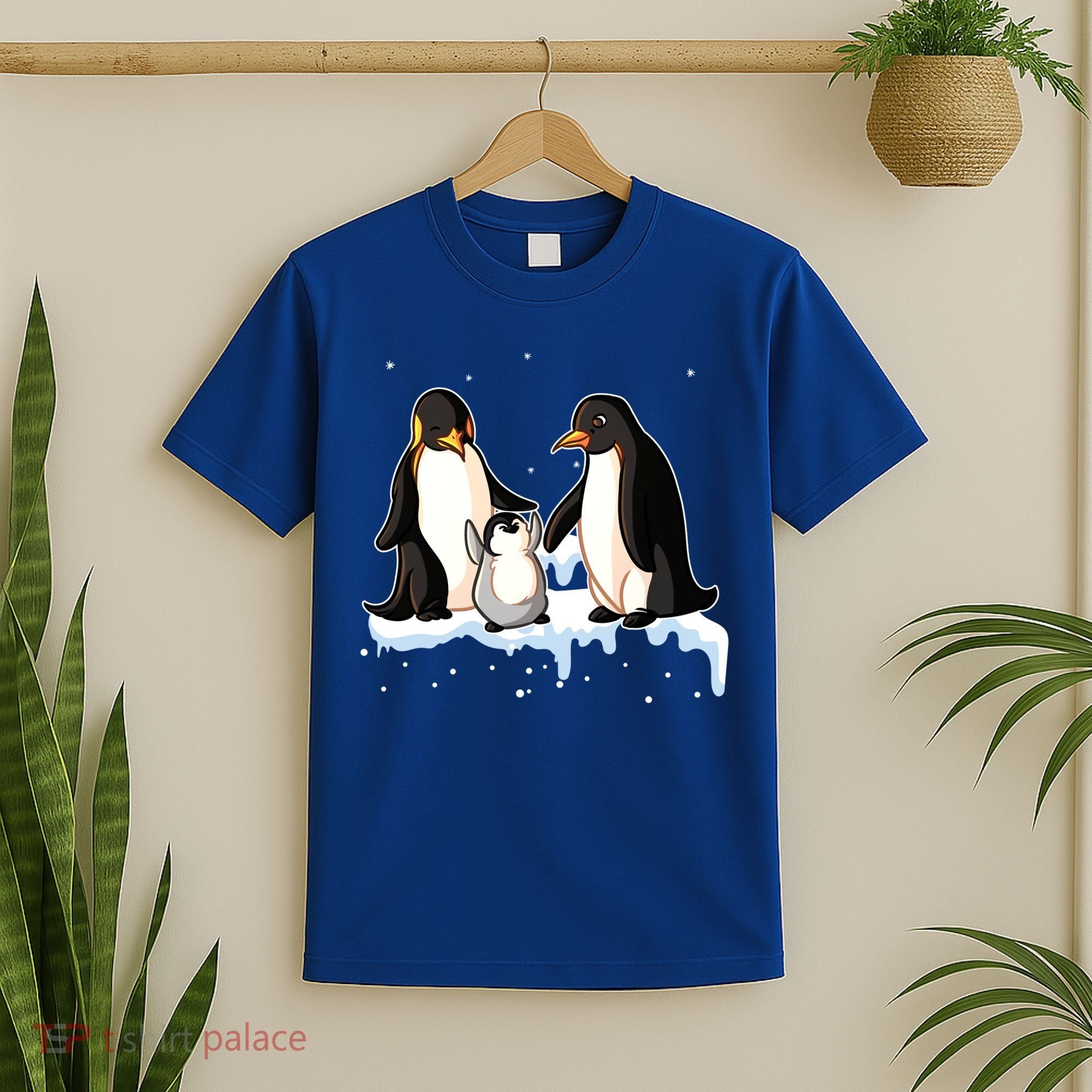 Family Of Penguin Funny Gift T-Shirt