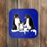 Family Of Penguin Funny Gift Coaster thumb 0