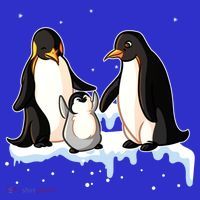 Family Of Penguin Funny Gift Coaster thumb 2